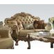 Dresden Bone 64" Loveseat with Pillow and Nailhead Trim