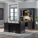 Meritage Aged Charcoal and Caramel 66" Executive Credenza