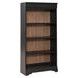 Meritage Aged Charcoal and Caramel 60" Bookcase