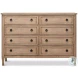 Barbera Flaky Pine 8 Drawer Dresser