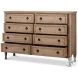 Barbera Flaky Pine 8 Drawer Dresser