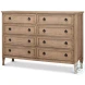 Barbera Flaky Pine 8 Drawer Dresser