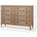 Barbera Flaky Pine 8 Drawer Dresser