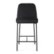 Sydney Black Performance Fabric Upholstered Counter Height Stool Set of 2