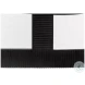 Ridged Black And White Rectangular Coffee Table