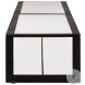 Ridged Black And White Rectangular Coffee Table