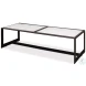 Ridged Black And White Rectangular Coffee Table
