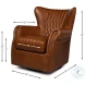 Bugatti Vintage Havana Swivel Chair