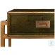 Shagreen Leaf Green Console Table