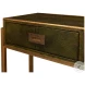 Shagreen Leaf Green Console Table