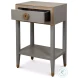 Gabriella Storm Grey 1 Drawer Nightstand