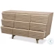 Ribbed Stone Grey 9 Drawer Commode