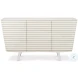 Ribbed Antique White 9 Drawer Commode