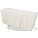 Ribbed Antique White 9 Drawer Commode