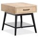 Craftsman Ridge Driftwood and Black Rectangular End Table