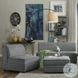 Bois Gray Velvet Storage Ottoman