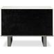 Bronzini Embossed White Leather 2 Door Credenza