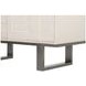 Bronzini Embossed White Leather 2 Door Credenza