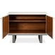Bronzini Embossed White Leather 2 Door Credenza