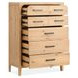 Somerset Butternut 5 Drawer Chest