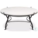 Marylin White Marble And Old Iron Coffee Table