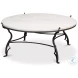 Marylin White Marble And Old Iron Coffee Table