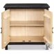 Centrum Distressed Black And Brown 2 Door Sideboard