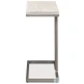 Ponie Grey White And Gunmetal End Table