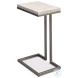 Ponie Grey White And Gunmetal End Table