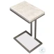 Ponie Grey White And Gunmetal End Table