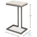 Ponie Grey White And Gunmetal End Table