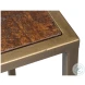 Pablon Brown And Gold End Table
