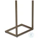 Pablon Brown And Gold End Table
