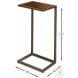 Pablon Brown And Gold End Table