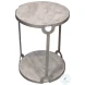 Phin Grey White And Gunmetal End Table
