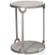 Phin Grey White And Gunmetal End Table