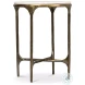 Gimlet White Marble And Brass Round End Table