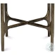 Gimlet White Marble And Brass Round End Table