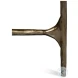 Gimlet White Marble And Brass Round End Table