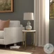 Gimlet White Marble And Brass Round End Table