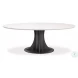 Aminah White And Gunmetal Dining Table