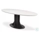 Aminah White And Gunmetal Dining Table