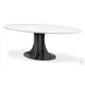 Aminah White And Gunmetal Dining Table