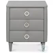 Avvolto Grey 3 Drawer Nightstand