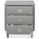 Avvolto Grey 3 Drawer Nightstand