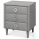 Avvolto Grey 3 Drawer Nightstand