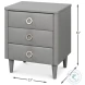 Avvolto Grey 3 Drawer Nightstand