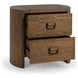 Kyrie Tawny Brown 2 Drawer Nightstand with USB Charging