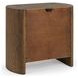 Kyrie Tawny Brown 2 Drawer Nightstand with USB Charging