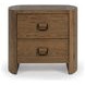 Kyrie Tawny Brown 2 Drawer Nightstand with USB Charging
